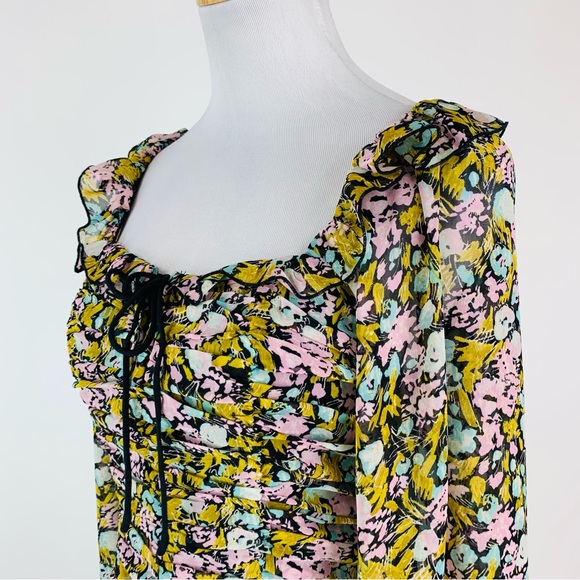 Free People Boho Mabel Floral Top XS - Picture 10 of 15